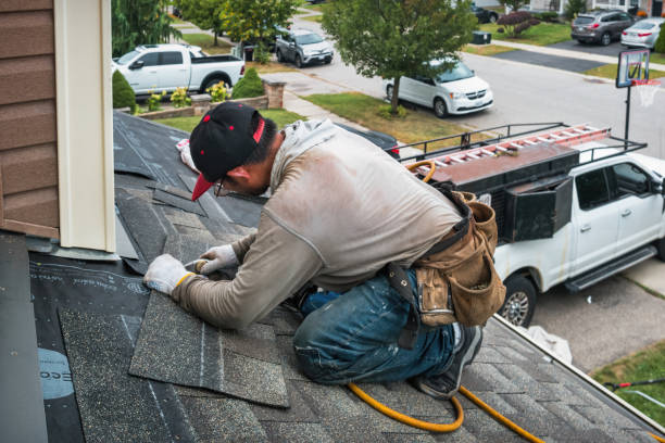 Professional Gutter Repair And Installation technician working in Hebron, OH